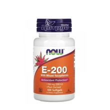 Вітамін Е-200 зі змішаними токоферолами Нау Фудс (Vitamin E-200 with Mixed Tocopherols Now Foods) капсули гелеві 100 штук