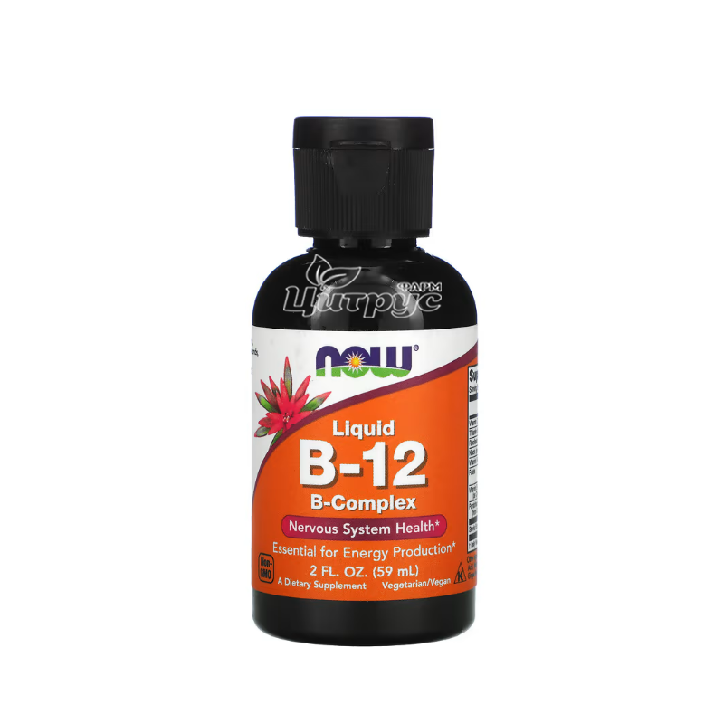 фото 1-1/В-комплекс рідкий Нау Фудс (B-Complex Liquid Vitamin B-12 Now Foods) Вітамін В-12 59 мл