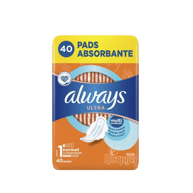 Прокладки Олвейс (Always) Ультра Нормал (Ultra Normal) 40 штук
