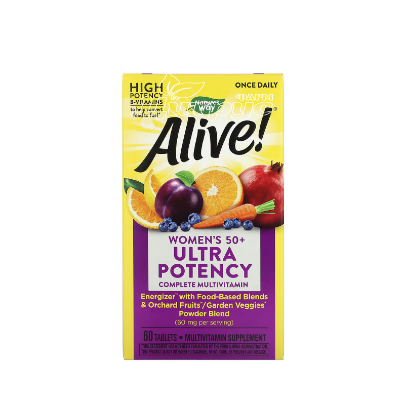 фото 1-1/Мультивітаміни для жінок 50+ 60 штук Нейчерал Вей Елайв (Nature`s Way Alive! Women`s 50+ Ultra Potency) таблетки