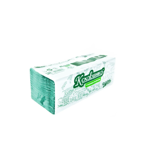Рушник паперовий Каховинка зелений 200 штук