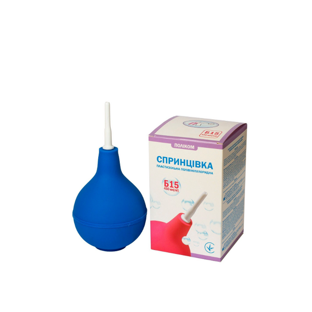 Спринцівка Б-15 з твердим наконечником 450 мл в картонній упаковці