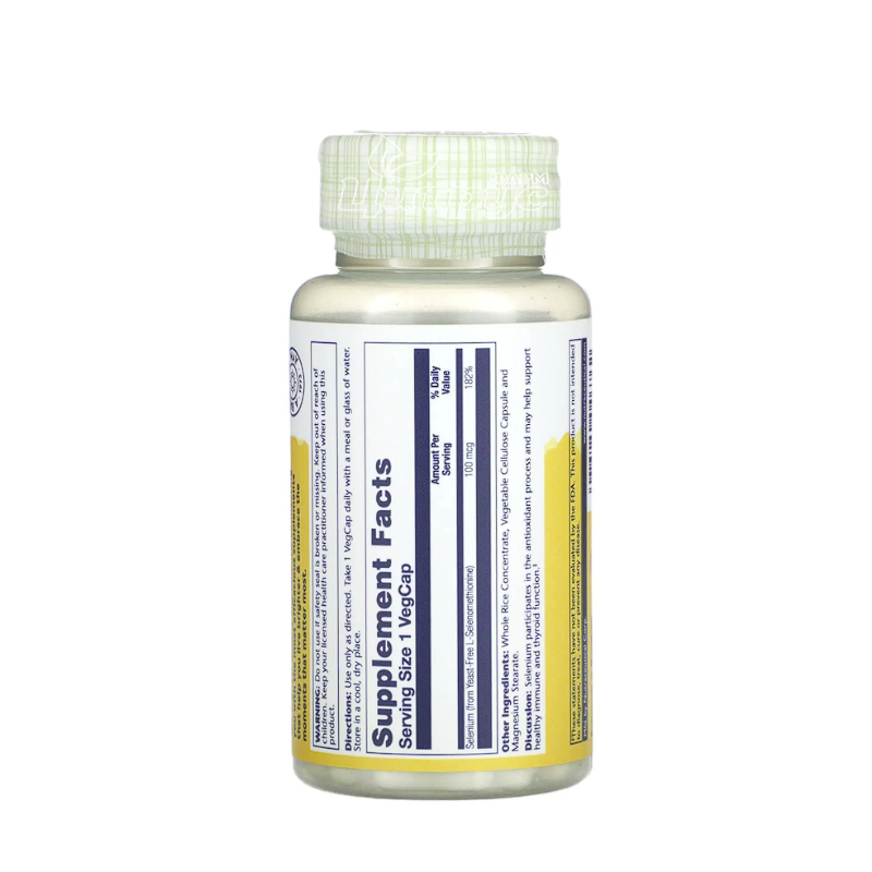 фото 1-2/Соларей (Solaray) Селен без дріжджів 100 мкг 90 штук (Selenium) веганські капсули 