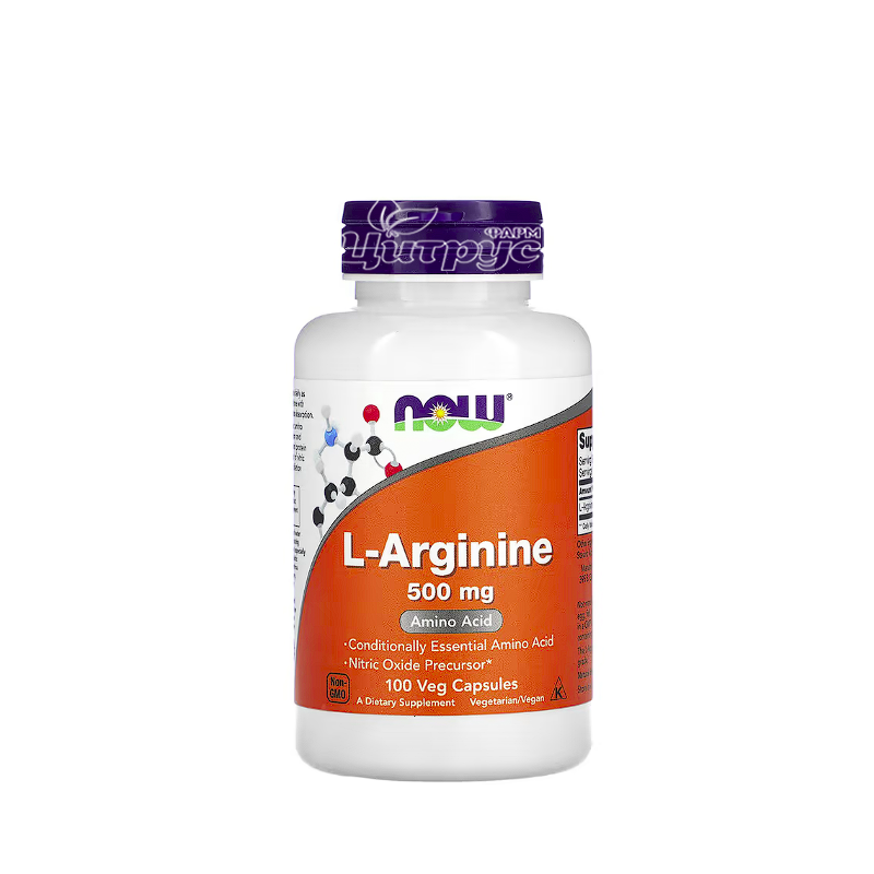фото 1-1/L-Аргінін Нау Фудс (L-Arginine Now Foods) капсули вегетеріанські 500 мг 100 штук
