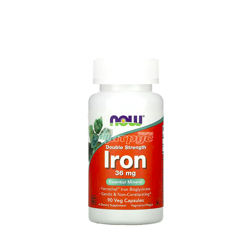 фото 1-1/Залізо Нау Фудс (Iron Now Foods) капсули вегетеріанські 36 мг 90 штук