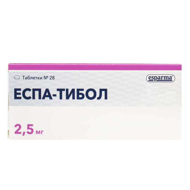 Еспа-Тибол таблетки 2,5 мг 28 штук