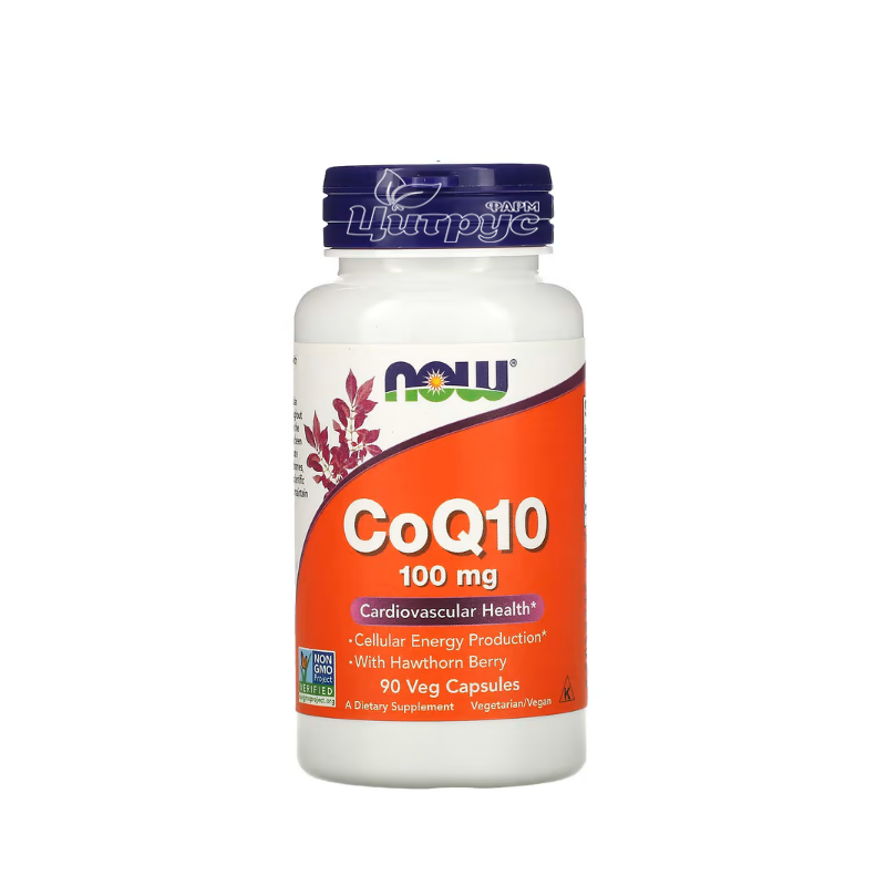 фото 1-1/Коензим Q10 Нау Фудс (Coenzyme Q10 Now Foods) Підтримка серцево-судинної системи капсули вегетеріанські 100 мг 90 штук