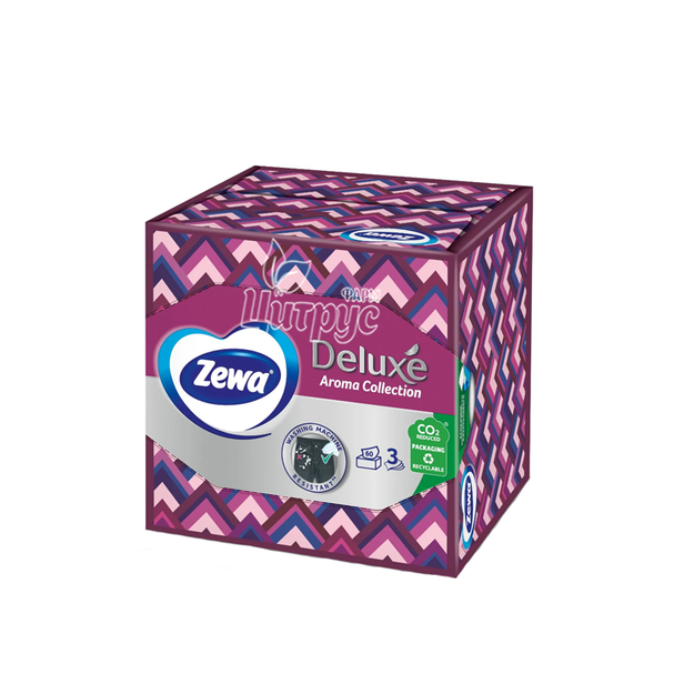 Серветки Зева Делюкс (Zewa Deluxe) Aroma Collection 3-шарові 60 штук