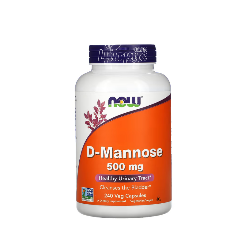фото 1-1/Д-манноза 500 мг 240 штук Нау Фудс (D-Mannose Now Foods) Пітримка сечовидільної системи капсули вегетеріанські 