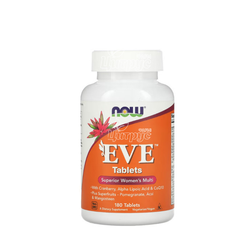 фото 1-1/Єва Мульти 180 штук Нау Фудс (Eve Multi Now Foods) Комплекс для жінок таблетки