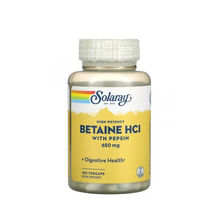 Соларей (Solaray) Бетаїн HCl + Пепсин (Betaine HCL with Pepsin) Підтримка системи травлення веганські капсули 650 мг 100 штук