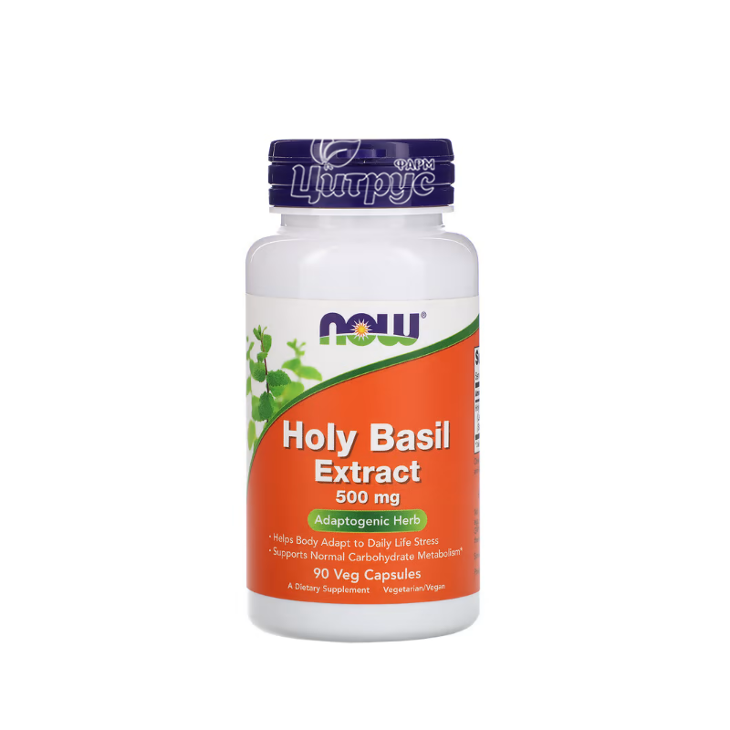 фото 1-1/Екстракт Священного Базиліка Нау Фудс (Holy Basil Extract Now Foods) капсули вегетеріанські 500 мг 90 штук