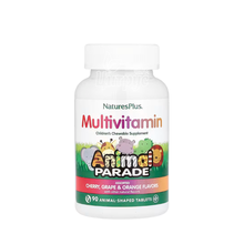Мультивітаміни для дітей 90 штук Натурес Плюс (Natures Plus) Енімал Парад Асорті (Multivitamin Animal Parade Assorred) таблетки жувальні