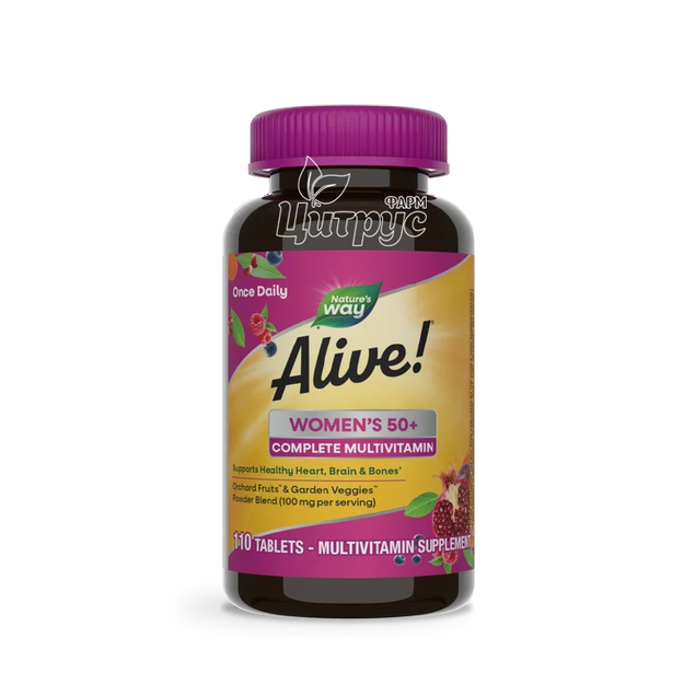 Мультивітаміни для жінок 50+ 110 штук Нейчерал Вей Елайв (Nature`s Way Alive!) таблетки