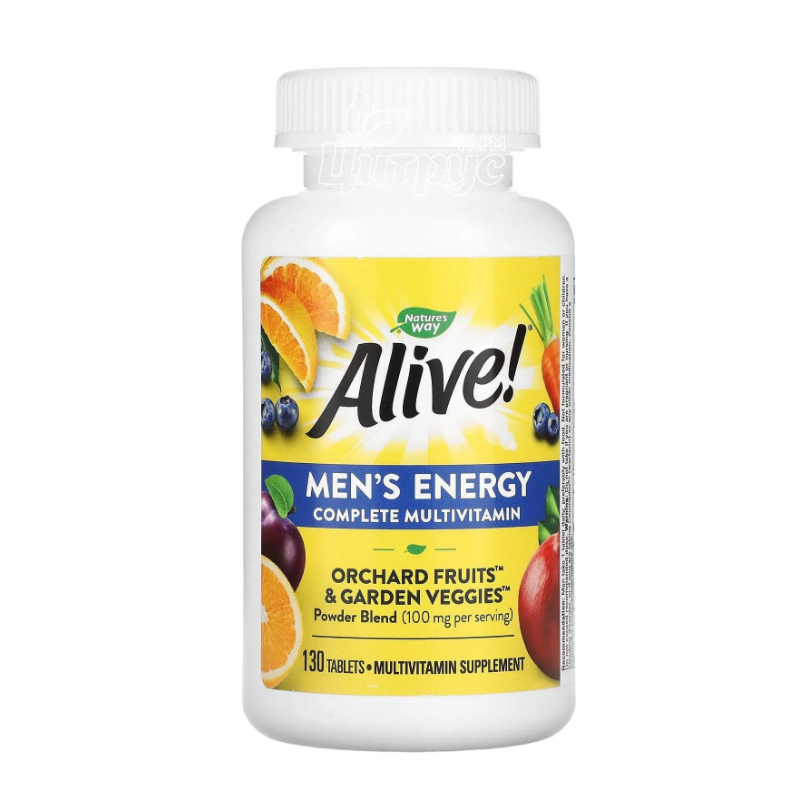 фото 1-1/Нейчерал Вей Елайв (Nature`s Way Alive!) Менс Енерджі (Men*s Energy) Комплекс для чоловіків таблетки 130 штук
