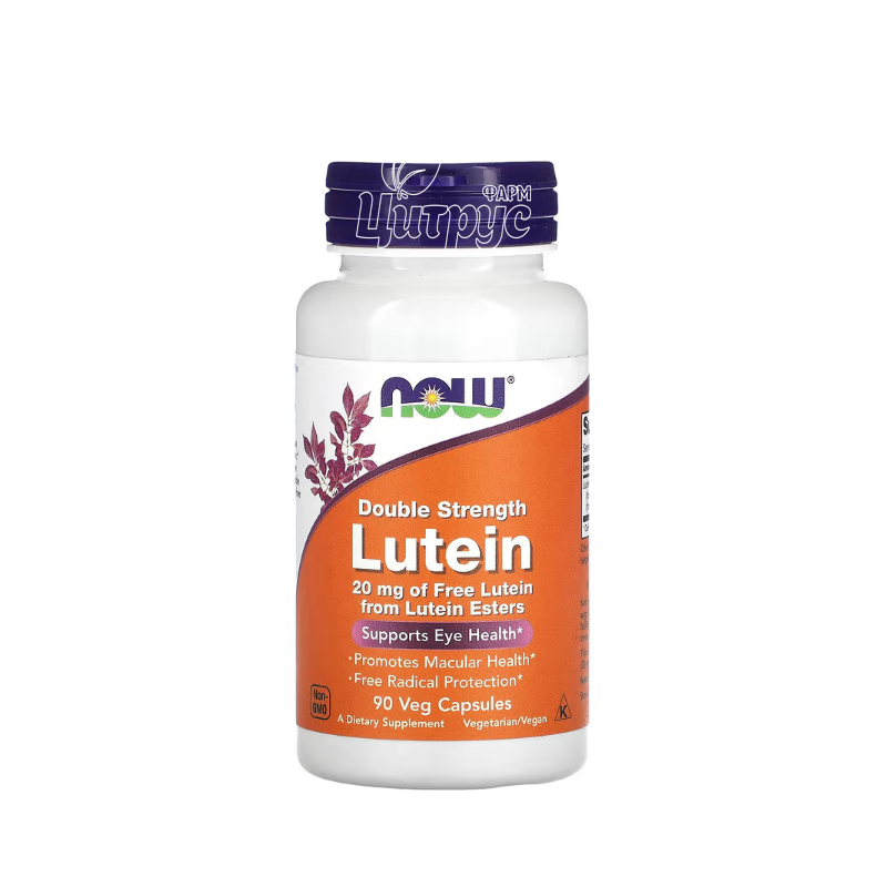 фото 1-1/Лютеїн подвійної сили Нау Фудс (Lutein Now Foods) Підтримка здорового зору капсули вегетеріанські 20 мг 90 штук