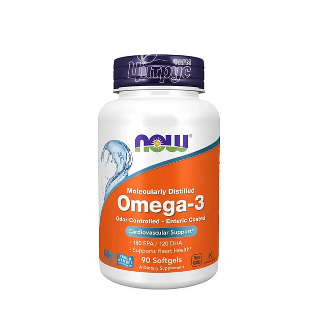Омега-3 Підтримка серця Нау Фудс (Omega Now Foods) капсули гелеві 90 штук