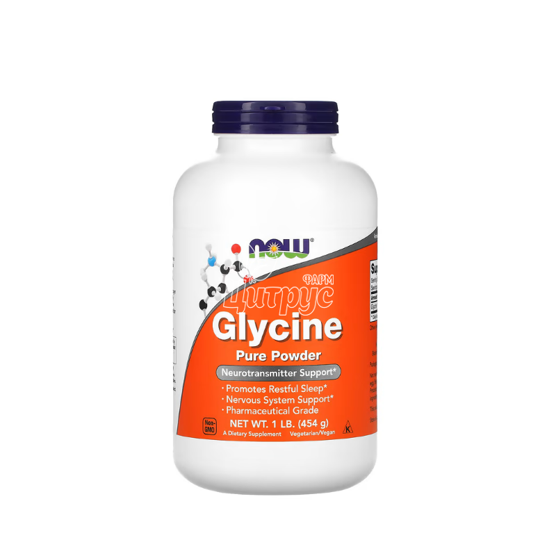 фото 1-1/Гліцин Нау Фудс (Glycine Pure Powder Now Foods) порошок 454 г