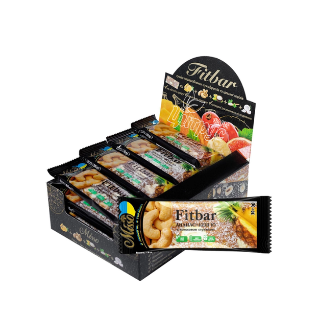 Батончик Місо Фітбар (Misso Fitbar) Ананас-кеш*ю 30 г