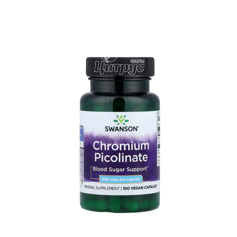 фото 1-1/Свансон (Swanson) Хром піколінат 200 мкг 100 штук капсули