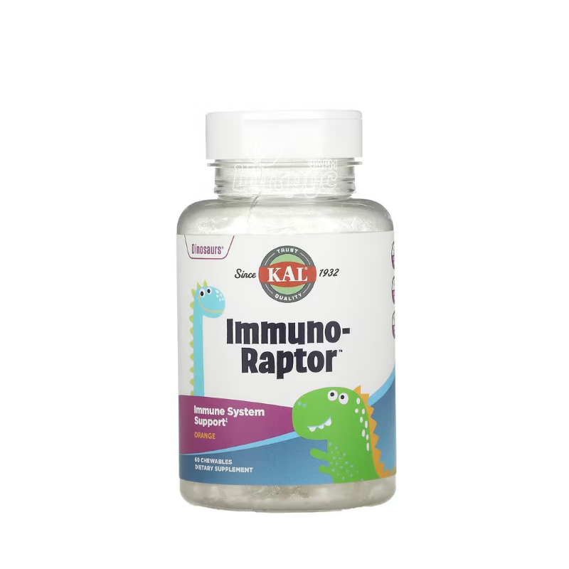 фото 1-1/Вітаміни КЕЛ (KAL) Дитячий комплекс для підтримки імунітету 60 штук (Immuno Raptor) таблетки жувальні зі смаком апельсину
