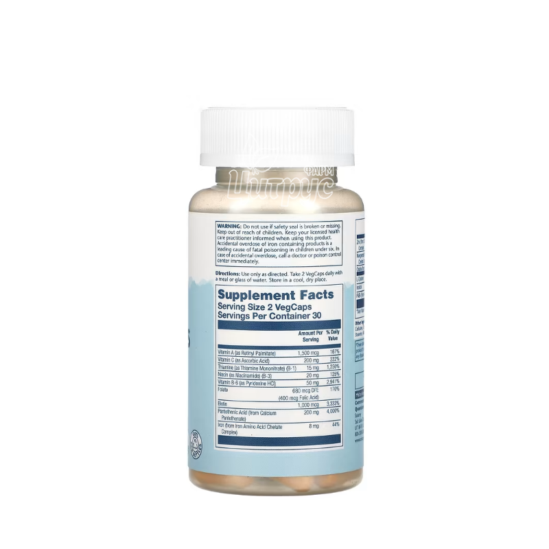 фото 1-2/Соларей (Solaray) Комплекс для волосся 60 штук (Hair Nutritens) веганські капсули