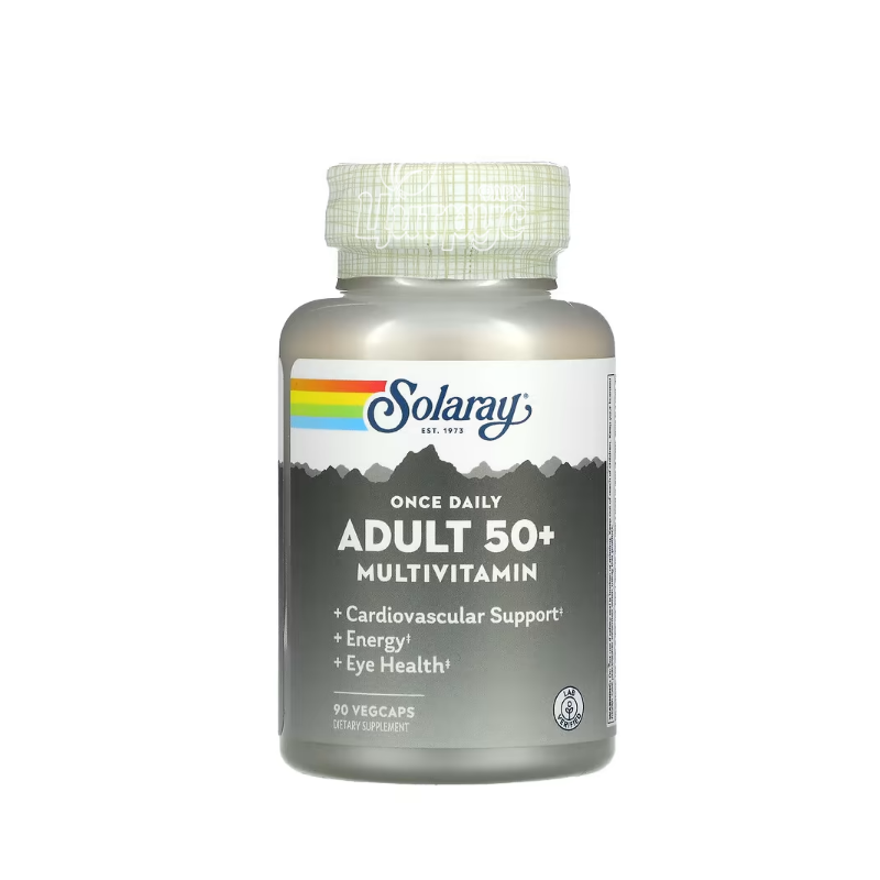 фото 1-1/Соларей (Solaray) Мультивітаміни для дорослих 50+ (Once Daily Adult 50+ Multi) веганські капсули 90 штук