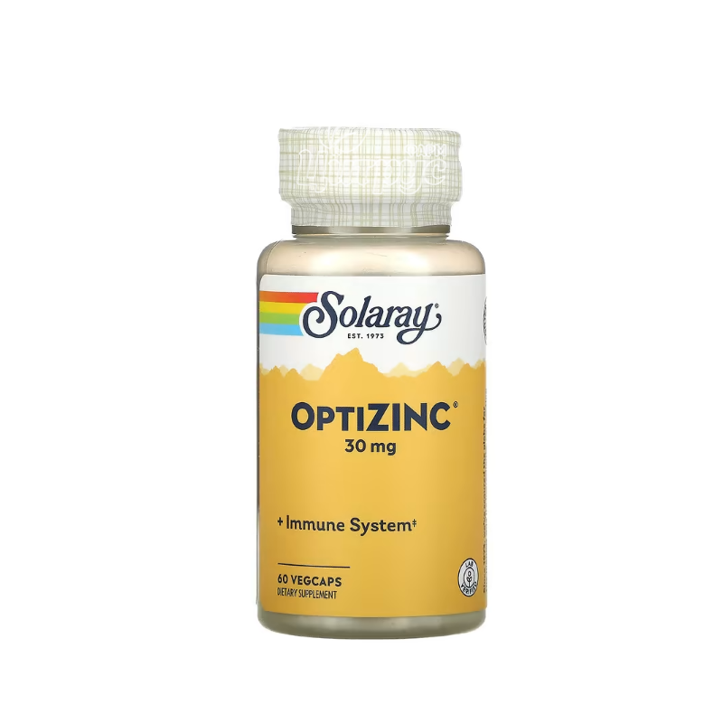 фото 1-1/Соларей (Solaray) Оптіцинк 30 мг 60 штук (OptiZinc) веганські капсули 