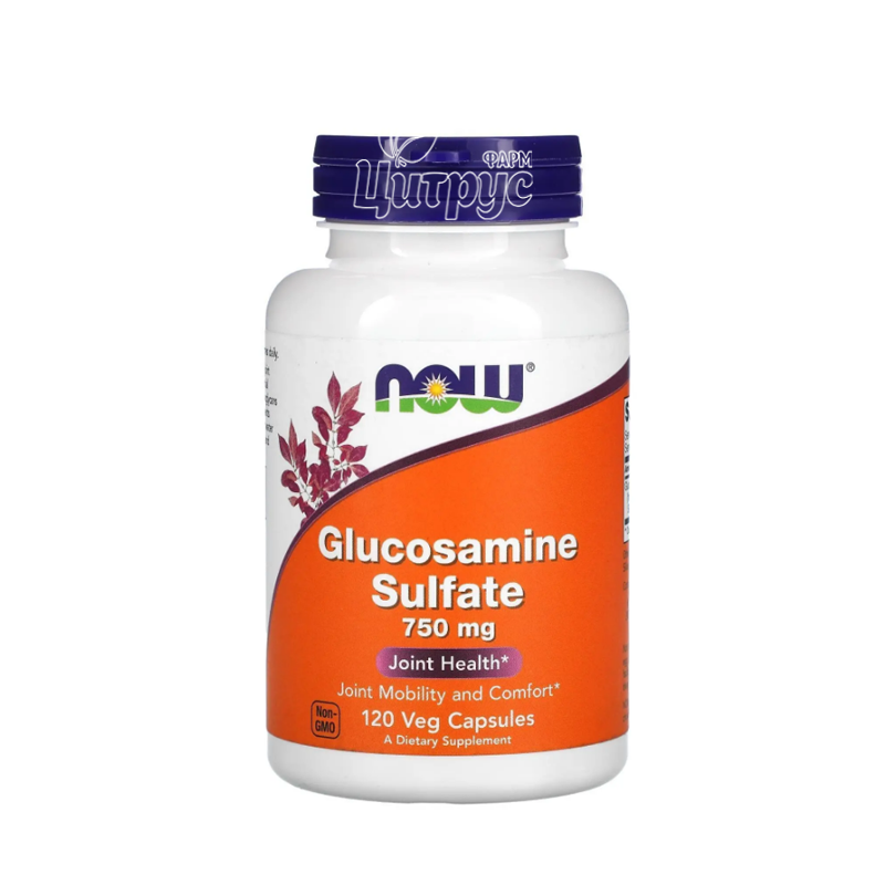 фото 1-1/Глюкозамін сульфат Нау Фудс (Glucosamine Sulfate Now Foods) капсули вегетеріанські 750 мг 120 штук
