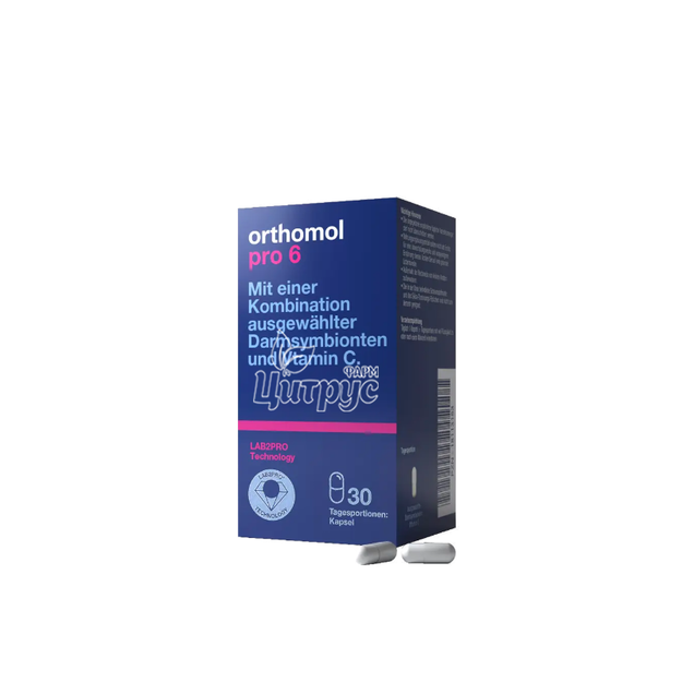Ортомол Про 6 30 штук (Orthomol Pro 6) підтримка кишечника та здорової кишкової флори капсули 