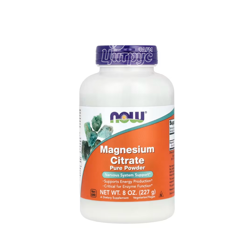 фото 1-1/Магнію Цитрат порошок 227 г Нау Фудс (Magnesium Citrate Now Foods) 