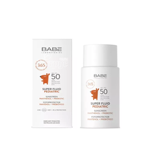 Бабе (Babe) Педіатрик (Pediatric) Супер-флюїд сонцезахисний з пантенолом і пребіотиком SPF 50+ 50 мл