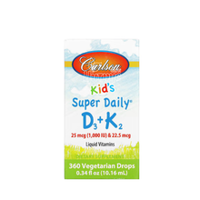 Вітамін Д3+K2 для дітей краплі 10 мл Карлсон (Carlson Super Daily D3+K2) 