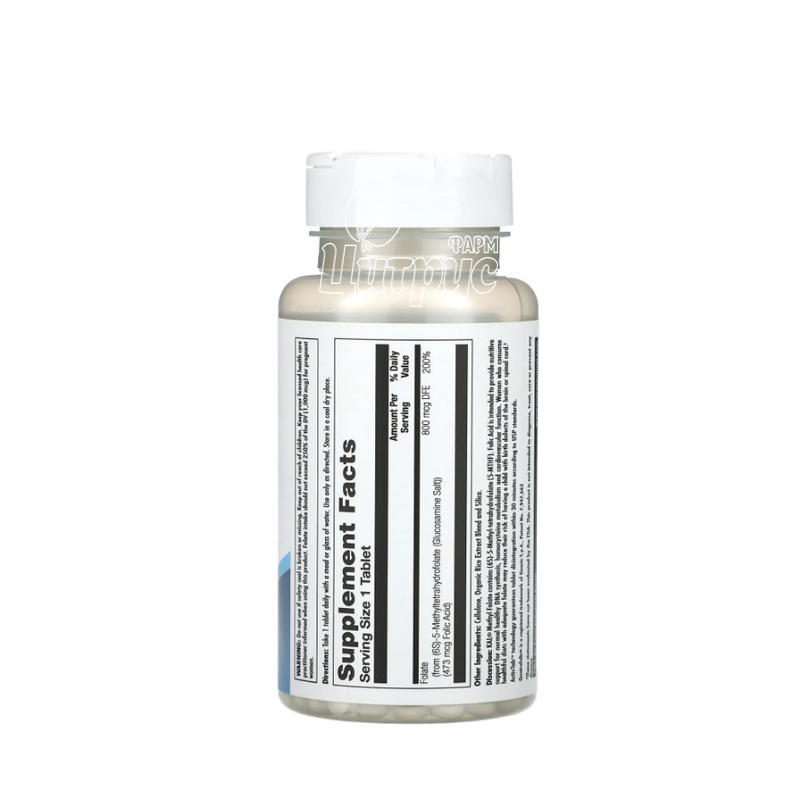 фото 1-2/Вітаміни КЕЛ (KAL) Метил Фолат 800 мкг 90 штук (Methyl Folate) таблетки