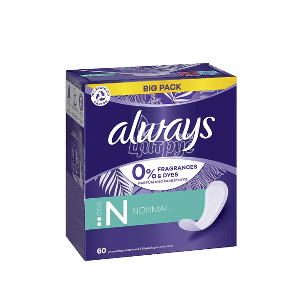Прокладки Олвейс (Always) Normal Daily Fresh без запаху щоденні 60 штук
