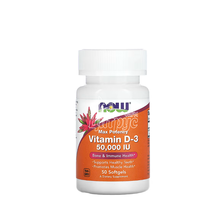 Вітамін Д3 50 000 МО 50 штук Нау Фудс (Vitamin D3 Now Foods) капсули гелеві