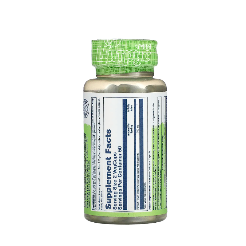 фото 1-2/Соларей (Solaray) Пасифлора (Passion Flower) 700 мг 100 штук веганські капсули