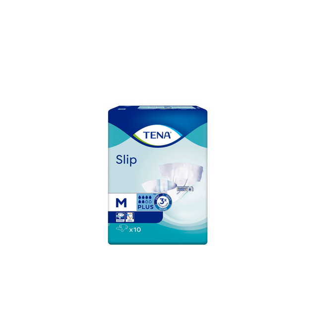 Підгузки для дорослих Тена Сліп Плюс Медіум (Tena Slip Plus Medium) (73-122 см) 10 штук дихаючі