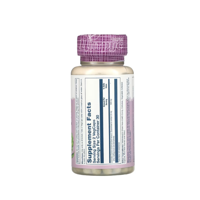 фото 1-2/Соларей (Solaray) Екстракт Артишоку 600 мг 60 штук (Artichoke) веганські капсули