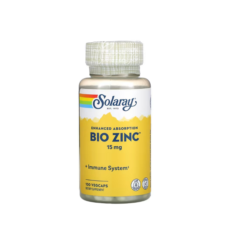 фото 1-1/Соларей (Solaray) Біо Цинк 15 мг 100 штук (Bio Zinc) капсули веганські