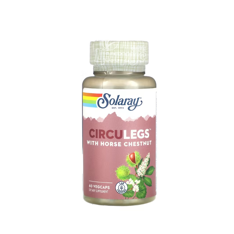 фото 1-1/Соларей (Solaray) Підтримка вен з кінським каштаном 200 мг 60 штук (CircuLegs) капсули веганські