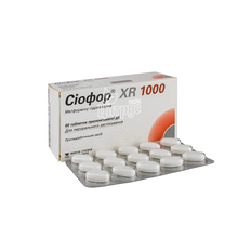 Сіофор XR таблетки вкриті оболонкою 1000 мг 60 штук