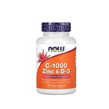 Вітамін С-1000 Цинк з вітаміном Д3 100 штук Нау Фудс (Vitamin C-1000 Zinc + D3 Now Foods) капсули вегетеріанські
