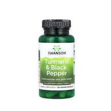 Свансон (Swanson) Куркумін з чорним перцем 60 штук (Turmeric&Black Pepper) капсули вегетеріанські
