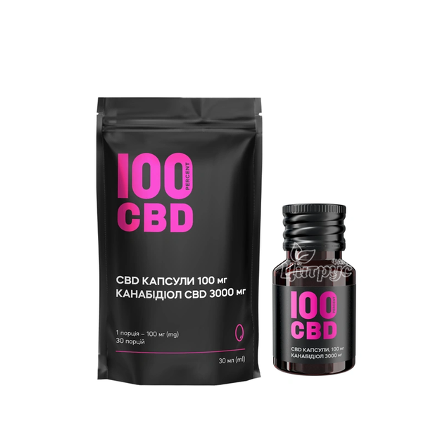 СБД (CBD) Канабідіол 3000 мг 100 мг капсули флакон 30 штук