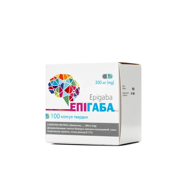 Епігаба капсули 300 мг 100 штук