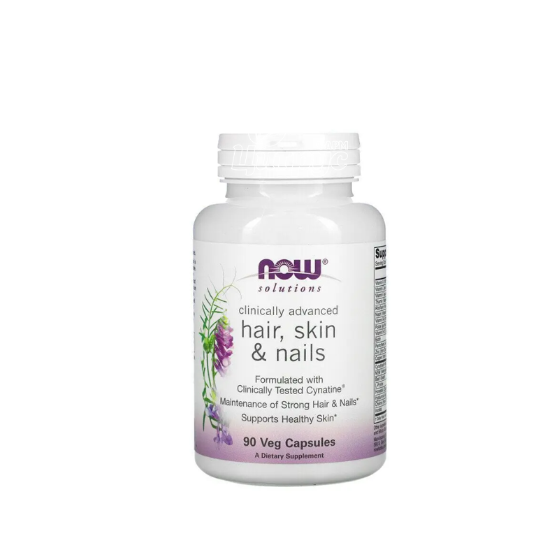 фото 1-1/Клінікал Хаєр, Скін, Нейлс 90 штук Нау Фудс (Clinical Hair, Skin, Nails Now Foods) Волосся, шкіра, нігті капсули вегетеріанські