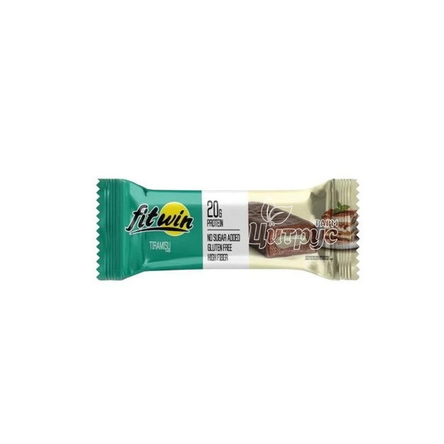 Батончик Фітвін (Fitwin) Protein Bar 20% Тірамісу з начинкою без цукру 60 г