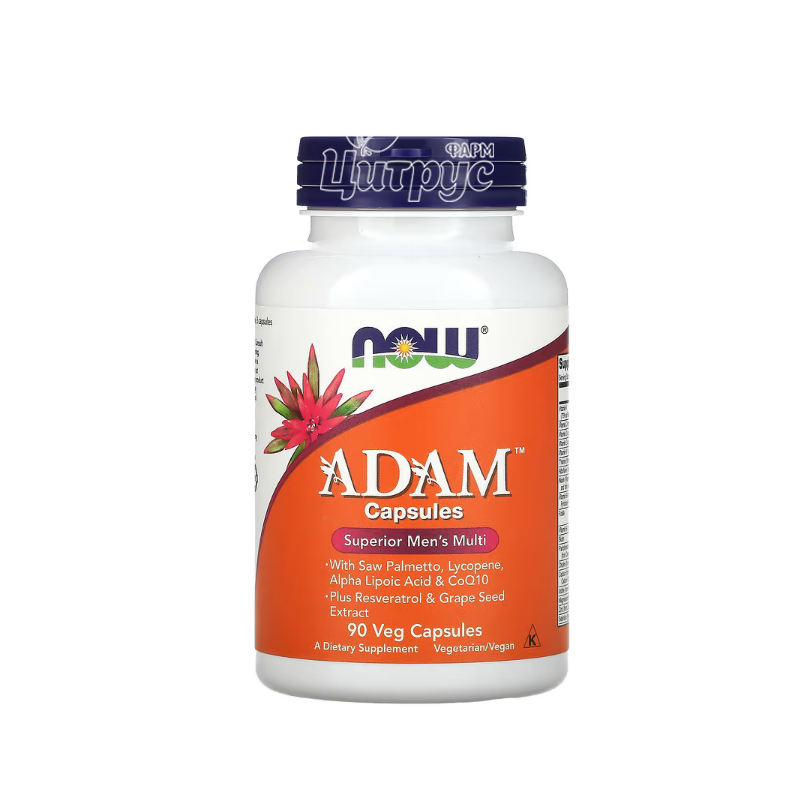 фото 1-1/Адам Мультивіт 90 штук Нау Фудс (Adam Multi Now Foods) Комплекс для чоловіків капсули вегетеріанські