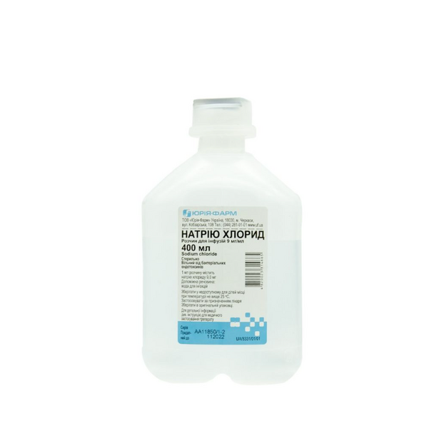 Натрію хлорид розчин для інфузій контейнер 0,9% 400 мл